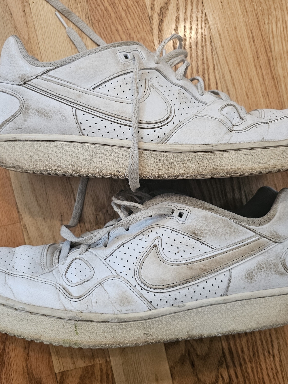 Nike White Leather Low-Top Sneakers